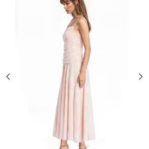 Free People Blush Pink Drop Waist Maxi Dress Size 4